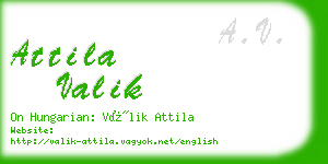 attila valik business card